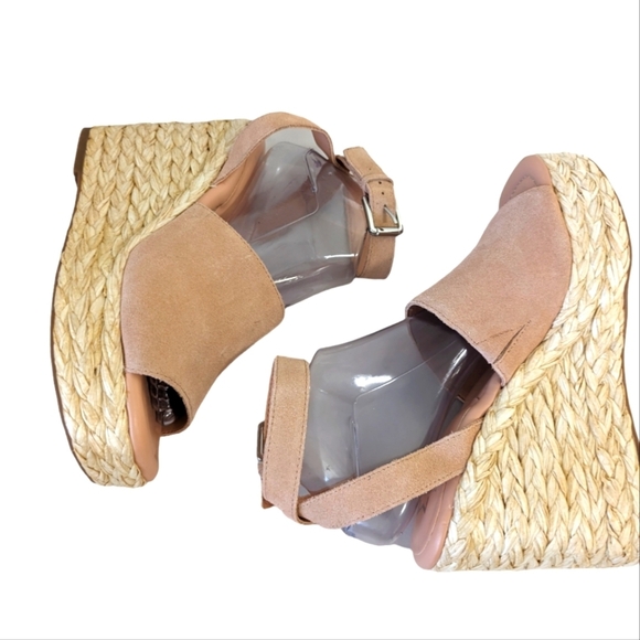 Nelly Ankle Strap Wedge Sandal in Light Natural ...Size 9.5 - Picture 3 of 11